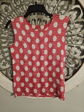 Pink & White Polka Dot Tank